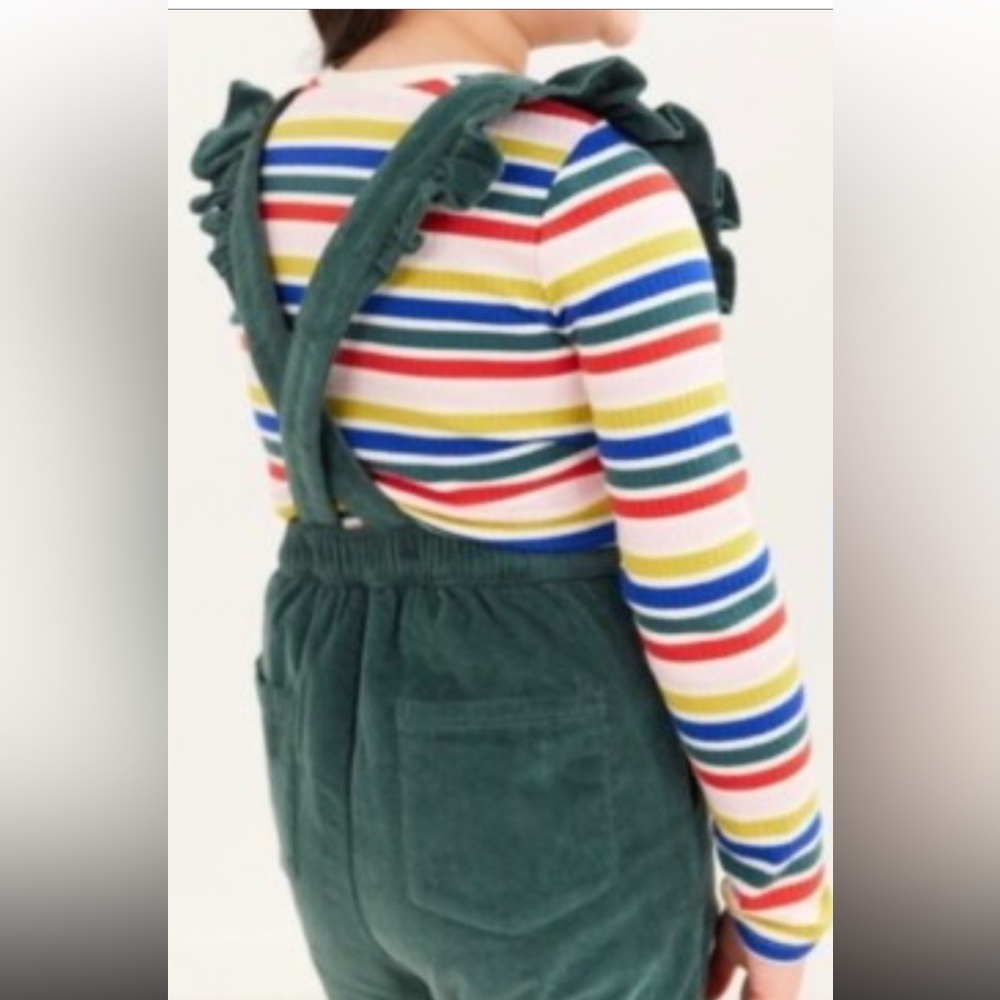 Hanna Andersson Corduroy Overalls with Ruffle Straps 5 - Picture 13 of 13